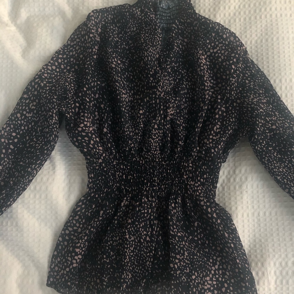 Peplum sleeve business blouse